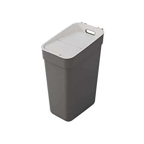 Offre limitée : Curver Poubelle de Tri 30L Ready To Collect - Avec Support Mural pour Mur ou Porte - Cuisine, Salle de Bain, Buanderie - 100% Recyclé -Anthracite de 23.99 EUR à 14.49 EUR (remise 39%)