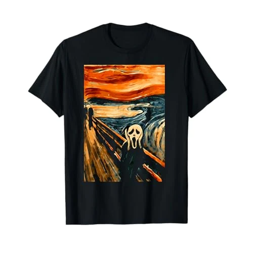 Offerta a tempo: Arte famosa di Munch Artist Painting Maglietta - 15% da 19.49 € a 16.57 €
