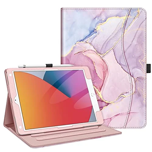 Oferta limitada: FINTIE - Carcasa Compatible con iPad de 10,2 Pulgadas, 9ª generación, 2021, 8º Gén 2020, 7º Gén 2019, Funda multiposición para Reposo/Despertador, automática, protección de Las Esquinas, mármol de 25.36 € a 25.36 € (ahorro 0.00%)