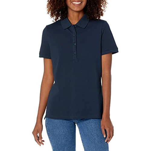 Limited-time offer: Amazon Essentials Women's Short-Sleeve Polo Shirt (Available in Plus Size), Navy, 6XL Plus from 8.30 £ to 7.69 £ (save 7%)