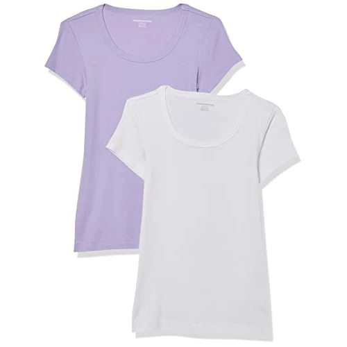 Limited offer: Amazon Essentials Women's Slim-Fit Cap-Sleeve Scoop Neck T-Shirt, Pack of 2 from 12.30 EUR to 12.30 EUR (save 0%)