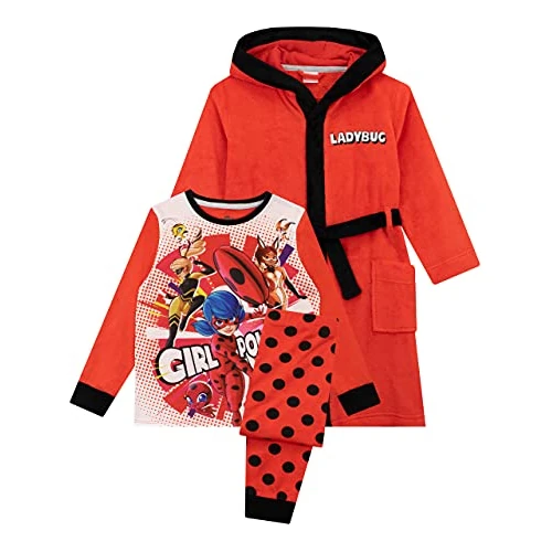 Limited offer: Miraculous Girls Pyjamas and Dressing Gown Set Ladybug from 14.99 EUR to 14.99 EUR (save 0%)