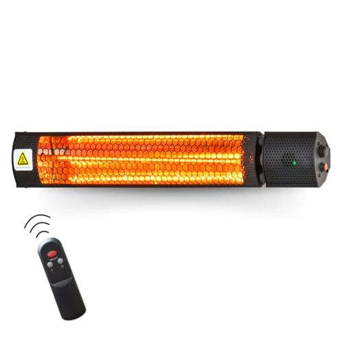 Limited offer: STARLYF Radiant Heater 2000W Infrared Electric Patio Heater | Indoor & Outdoor Wall Mounted Heater IP65 Waterproof with Remote Control | Instant Heat, 2 Power Levels & Energy Efficient Design from 89.99 EUR to 80.99 EUR (save 10%)