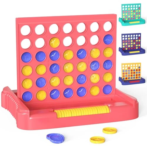 Oferta limitada: Pup Go 4 en Raya Rosa, Juego de Mesa Clásico y Familiar Desde 3+ años, Juguete Divertido Estrategia Educativo, Portátil para Viajes para 2 Jugadores, Tablero Plegable con 6 Discos de Repuesto de 13.99 EUR a 13.99 EUR (ahorro 0%)