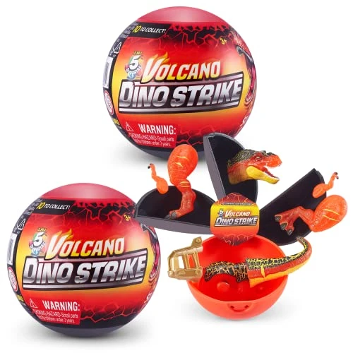 Offerta a tempo: 5 Surprise Dino Strike Volcano Series 4 Mystery Collectible Capsule (2 Pack) by ZURU — 66% da 7,42 € a 2,50 €