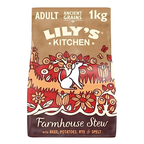 Limited-time offer: Lily’s Kitchen Made with Natural Ingredients Adult Dry Dog Food Beef Stew with Ancient Grains 1kg Bag from 9.49 £ to 9.49 £ (save 0.00%)
