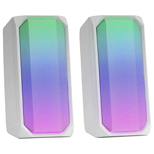 Mars Gaming MSRGBW, Powerful Bluetooth Speaker 15W, RGB Full Mesh, 2 Active Drivers, White