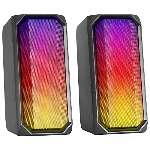 Mars Gaming MSRGB, Powerful Bluetooth Speaker 15W, RGB Full Mesh, 2 Active Drivers, Black