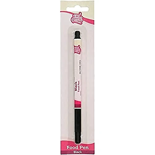 Offerta a tempo: FunCakes Food Pen Nero: Pennarello Alimentare, Punta flessibile per Linee Spesse e Sottili, Penna Commestibile per Biscotti, Torte, Fondente, Ideale per Personalizzare, Certificata Halal - 68% da 11.62 € a 3.75 €