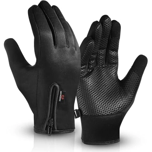 Offerta a tempo: WESTWOOD FOX WFX - Guanti da ciclismo termici per touchscreen, neri, invernali, caldi, antivento, antiscivolo, fodera in pile, guanti da bici, guanti caldi per uomo e donna (M, Nero) - 38% da 11.99 € a 7.39 €