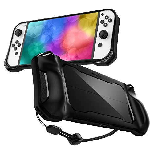 Offerta a tempo: Spigen Rugged Armor Custodia Rigida da Viaggio Compatibile con Nintendo Switch OLED - Nero - 70% da 21.99 € a 6.60 €