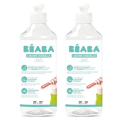 Offerta a tempo: BÉABA, Detergente per biberon e accessori per la pappa, 100% di origine naturale, prodotto in Francia, senza profumo, flaconi 100% biodegradabili, lotto di 2x500 ml - 0.00% da 11.00 € a 11.00 €