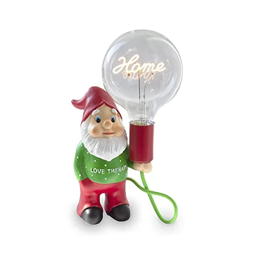 AMARCORDS - Nanetto-tafellamp met letterlijke gloeilamp en varialuce. Abat Jour dimbaar met 1,5 m kabel en dimmer schakelaar