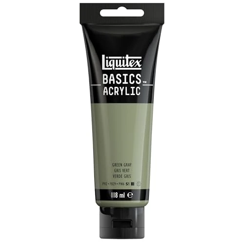 Offerta a tempo: Liquitex 8870079 Basics - Pittura acrilica, Pigmenti per artisti monopigmentati, Resistente alla luce, durevole nel tempo, Finitura satinata, Tubo da 118 ml - Grigio Verde - 0.00% da 8.95 € a 8.95 €