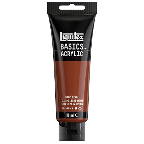 Offerta a tempo: Liquitex 8870013 Basics - Pittura acrilica, Pigmenti per artisti monopigmentati, Resistente alla luce, durevole nel tempo, Finitura satinata, Tubo da 118 ml - Terra Di Siena Bruciata - 0.00% da 7.90 € a 7.90 €