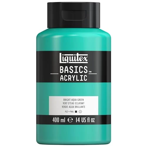 Limitiertes Angebot: Liquitex 8870329 Basics, monopigmentierte Künstlerpigmente, lichtecht, mittlere Viskosität, Archivqualität, seidenglänzender Finish, Flasche - Aquagrün leuchtend Acrylfarbe - 400ml Topf von 18.90 EUR auf 18.90 EUR (Spare 0%)