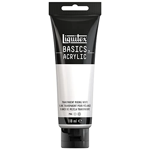 LIQUITEX Basics Acrylic Paint, Transparent Mixing White, 118 ml Tube