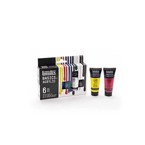Limited-time offer: Liquitex Acrylic Basics Set of 6 x 22 ml Colours from 10.23 £ to 10.23 £ (save 0.00%)