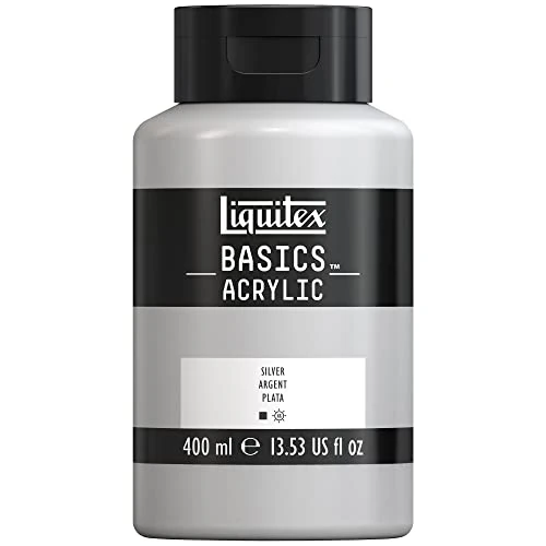 Offre limitee: Liquitex 8870343 Basics - peinture acrylique, peinture artistique monopigmentée, résistante à la lumière, qualité archive, finition satinée, pot de 400 ml - Argent de 14.99 EUR a 14.99 EUR (economie 0%)