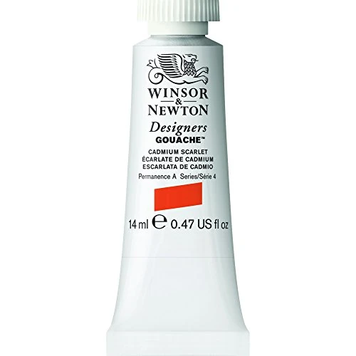 Zeitlich begrenztes Angebot: Winsor & Newton 8840471 Designer Gouache - Kadmiumscharlach, 14ml Tube - matte deckende Gouachefarben, Ideal für Gouachemalerei, Brillante, lichtechte Farben mit großer Deckkraft von 11.67 € auf 11.67 € (0.00% Rabatt)