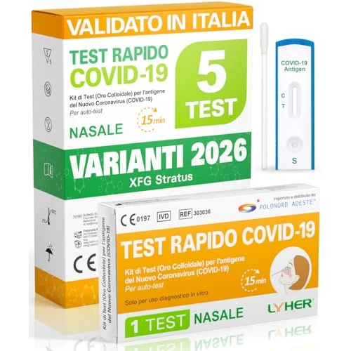 Zeitlich begrenztes Angebot: ADESTE | 5 Corona Schnelltest COVID 19 2026 | Nasaltest Neue Varianten von 9.99 € auf 9.99 € (0.00% Rabatt)