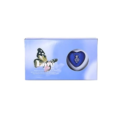 Uposao Wunschperle für Herzenswünsche, Wunschperle ich Liebe Dich mit Halskette im Geschenkkarton Perle Schmuck Kette für Valentinstag Hochzeit Jahrestag Geburtstag Geschenk für sie