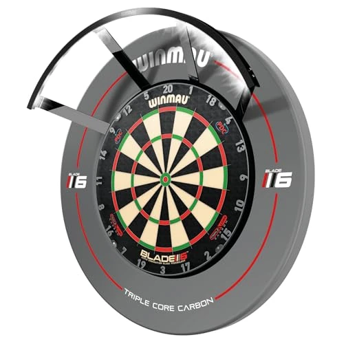 WINMAU Polaris Dartboard Light - Sleek Black Design - 120 Degree Dart Board Light with Magnetic Attachment - Compatible with All Dartboards - Professional Darts Accessories