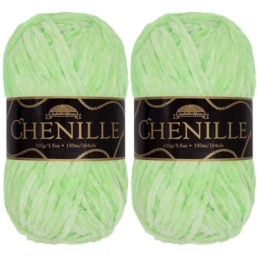 JubileeYarn Chenille-Garn – Kammgewicht – 100 g/Knäuel – Ambrosia – 2 Knäuel