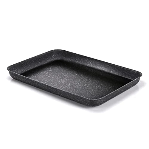 Offre limitée : Moneta Etnea Plat à rôtir en aluminium anti-adhésif Effet pierre, noir, 40 x 28 cm de 57.48 € à 44.39 € (23% de remise)