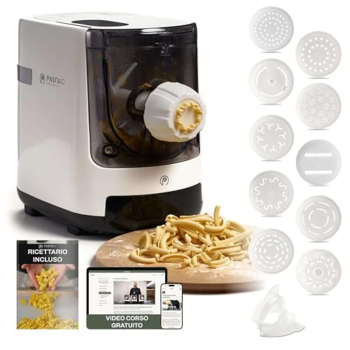 Zeitlich begrenztes Angebot: PASTAIO | Nudelmaschine mit 11 Formen. Elektrische Nudelmaschine, integrierte Waage, schnelle Extrusion, bis zu 800g Nudeln, bis zu 15 verschiedene Nudelsorten | Classe Italy von 199.99 € auf 199.99 € (0.00% Rabatt)
