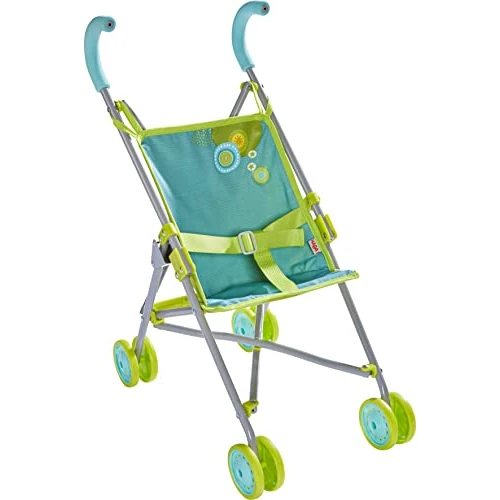 HABA 306208 - Passeggino estivo per bambole a partire dai 3 anni, 25 x 25 x 63 cm