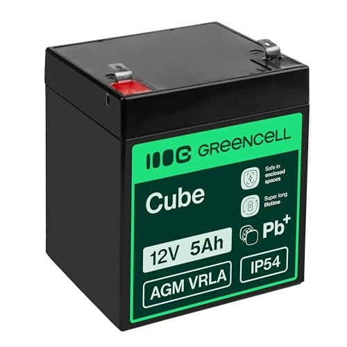 Green Cell Batteria AGM 12V 65Ah ricaricabile sigillata VRLA | Per UPS, allarmi, giocattoli elettrici, impianti solari, scooter, backup e uso ciclico senza manutenzione