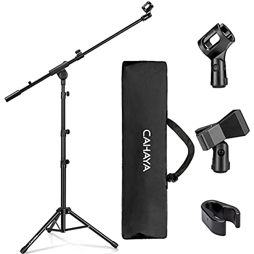 Limited offer: CAHAYA CY0239 2-in-1 Dual-Use Microphone Stand Floor Microphone Stand with Boom with Portable Bag and Two Microphone Clips, Suitable for Stage Meetings, Live Speech etc from 29.99 USD to 25.49 USD (save 15%)