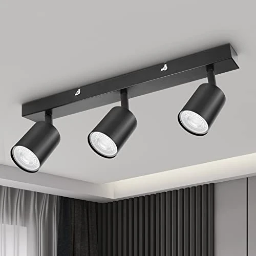 Offerta a tempo: Dehobo Faretti LED Soffitto GU10 Orientabili Nero, Faretto Interno 3 Luci - 25% da 19.10 € a 14.33 €
