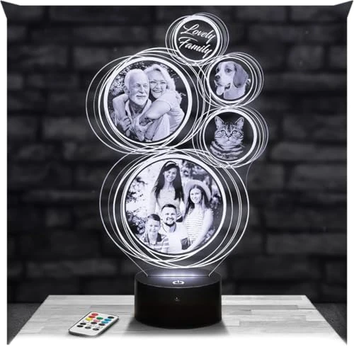 Offerta a tempo: Lampephoto.fr - Lampada Fotografica Personalizzata su Plexiglass, Oggetto Fotografico Personalizzato, Regalo Donna Compleanno, Migliore Amica, Idea per Natale, Matrimonio - 0.00% da 54.90 € a 54.90 €