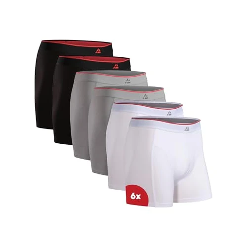 Offre limitee: DANISH ENDURANCE Boxer Bambou Homme, Calecon Homme Ultra Doux et Respirant, Lot de 6, MC (2X Noir, 2X Gris, 2X Blanc), M de 55.95 EUR a 55.95 EUR (economie 0%)