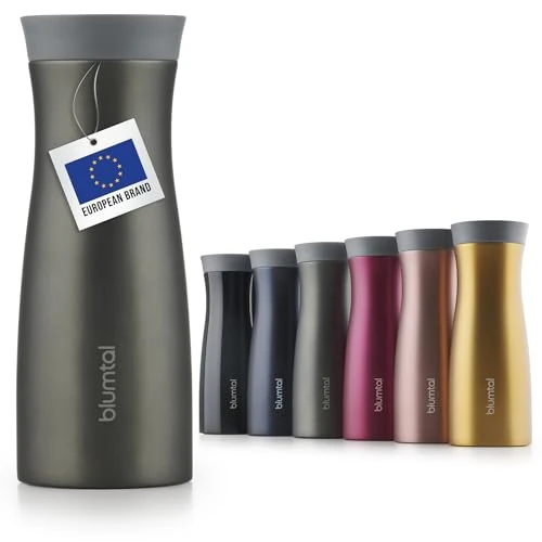 Tijdelijke aanbieding: Blumtal - Thermobeker 380 ml - Thermosbeker voor koffie thee - RVS - Antislip - Praktische drukknop - Reisbeker Warm en koud - Groen van 16.99 € naar 16.99 € (0.00% korting)