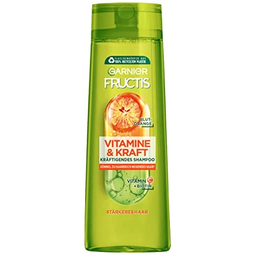 Offerta a tempo: Garnier Shampoo rinforzante per capelli sottili e fragili, efficace contro la perdita di capelli, con vitamina C e arancio sanguigno, vitamine e forza di frutto, 300 ml - 0.00% da 4.52 € a 4.52 €