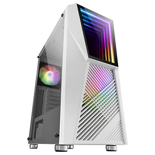 Offerta a tempo: MARSGAMING Mars Gaming MC777W, Case da Gioco PC, Infinity Mirror ARGB, Vetro Temperato, 2x Fan Chroma ARGB, Bianco - 0.00% da 57.43 € a 57.43 €