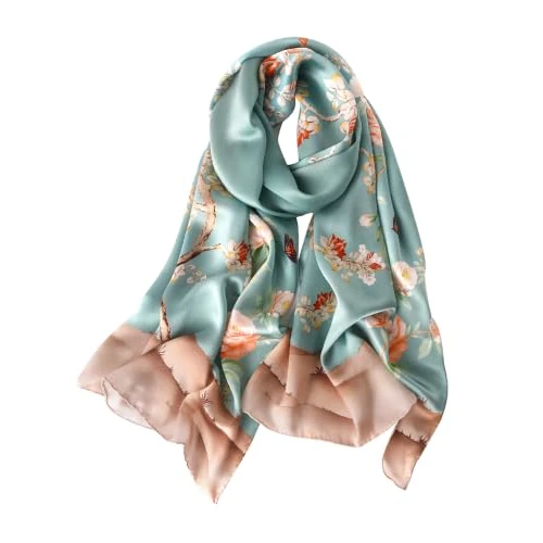 Oferta limitada: STORY OF SHANGHAI Bufanda de seda para mujer 100% seda, 40+ Bufanda de mujer lujosa y colorida, cálida y suave, ligera, se puede llevar como estola, regalo o decoración de moda - 53 * 172 cm de 34.99 € a 34.99 € (ahorro 0.00%)