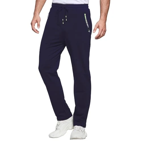 Oferta limitowana: ZOXOZ Spodnie do Biegania Męskie Spodnie Dresowe Męski Stylowe Bawełniane Spodnie Treningowe Elastyczne Spodnie Dresowe na Siłownię Trening Niebieski L z 62.00 zł na 43.38 zł (oszczędź 30.03%)