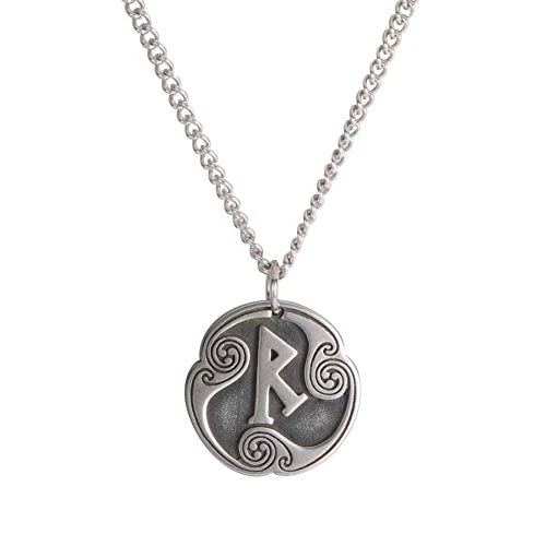 Amaxer Collier talisman viking avec 24 runes - Bijou Asatru - Pendentif runes nordiques - Amulette nordique vintage - Collier païen wiccan pour femmes et hommes, M, Métal