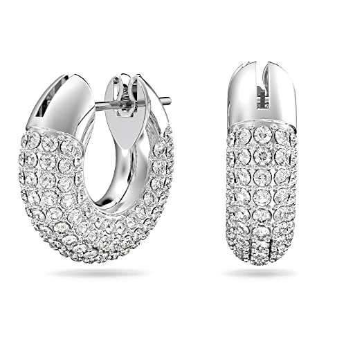 Offerta a tempo: Swarovski Orecchini a cerchio Dextera, Piccoli, Bianchi, Placcato rodio - 38% da 119.00 € a 73.60 €