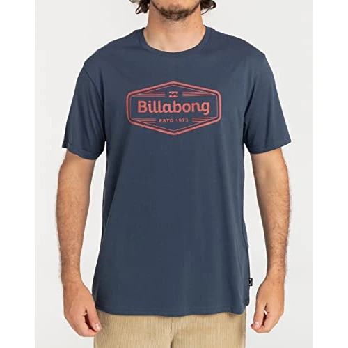 Offre limitée : BILLABONG Homme Trademark T shirt, Denim, S EU de 22.95 € à 11.19 € (51% de remise)