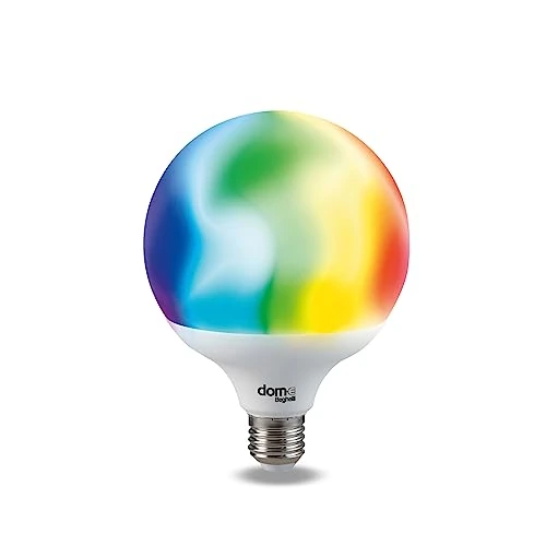 Beghelli - Ampoule LED Smart GLOBO E27 14W RGB-CCT WiFi, Compatible avec Alexa, Application Domotique, Réglage des Couleurs et de l'Intensité, Commande Vocale, Installation Facile, 1 Unité, Blanc