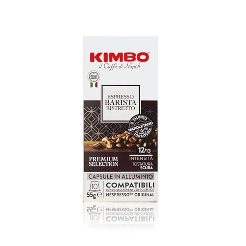 Offre limitee: KIMBO - Espresso Barista Ristretto - Café Capsule - Café Italien Authentique - Intensité 12 / Dark Roast - Lot de 10 Boîtes de 10 Capsules Compatibles Avec Nespresso® de 38.60 EUR a 38.60 EUR (economie 0%)