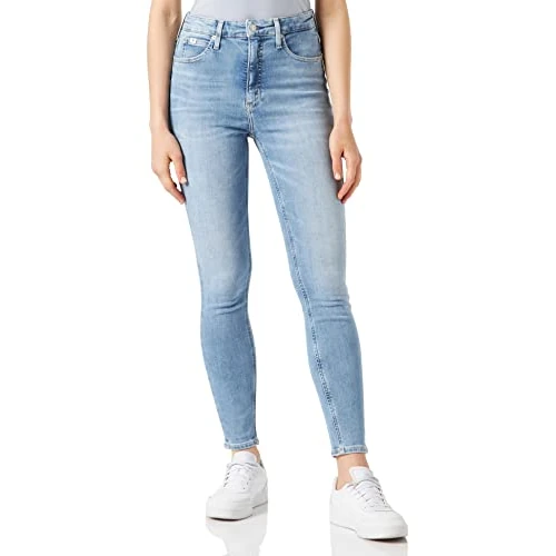 Offerta a tempo: Calvin Klein Jeans High Rise Super Skinny Ankle J20J219334, Donna, Denim (Denim Light), 25W - 36% da 99.90 € a 64.21 €