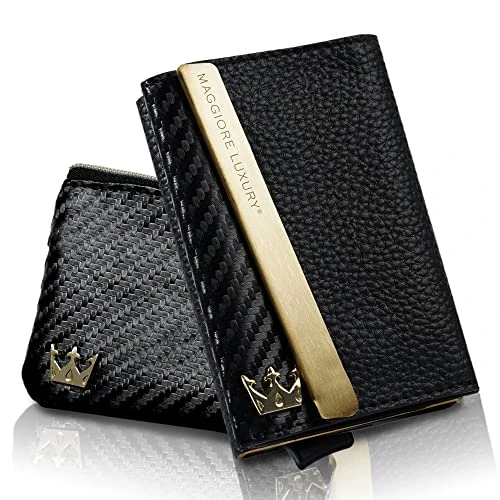 Oferta ograniczona: Portfel Na Karty kredytowe MAGGIORE LUXURY®, Portfel Typu Slim dla Kobiet i Mężczyzn z Przeciwkradzieżowym Zabezpieczeniem RFID, Gold Wallet z 172.52 EUR na 172.52 EUR (znizka 0%)