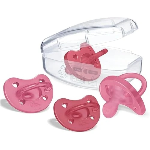 Oferta limitada: Chicco Chupete Physio Soft, Chupetes para Recién nacido 16 Meses, Pezón Suave de Silicona, Delicada que Imita el Pecho Materno, Orificios de Ventilación y Tetina Physioforma, Rosa y Fuchsia, 4 Pz de 17.90 EUR a 17.90 EUR (ahorro 0%)