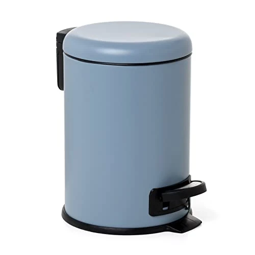 Limited-time offer: Tatay Bathroom Bin with Stainless Steel Pedal, 3L Capacity, Removable Interior, Cushioned Drop Closure, BPA Free, Blue, Measures 17.5 x 22.5 x 25 cm from $47.30 to $47.30 (save 0.00%)